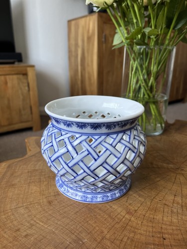 Vintage ceramic blue - &, white
