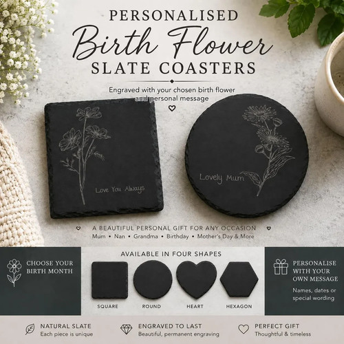 Personalised birth flower - birth,
