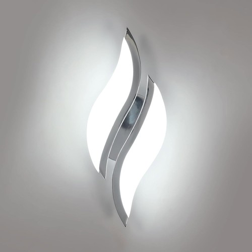 Silver modern led wall - silver, light