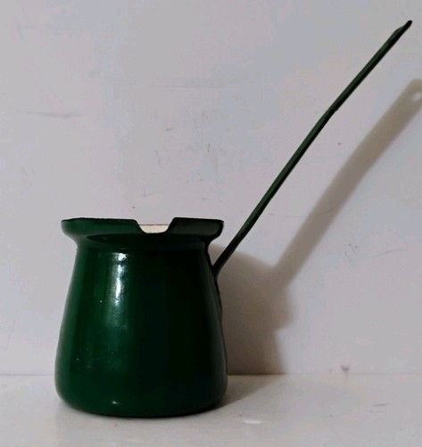 Vintage green enamel turkish - vintage,
