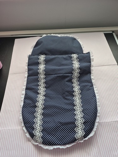 Hand made cotton navy spot