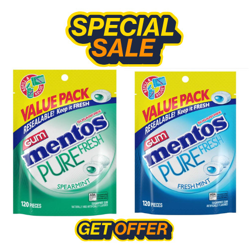 Mentos pure fresh sugar - fresh, free