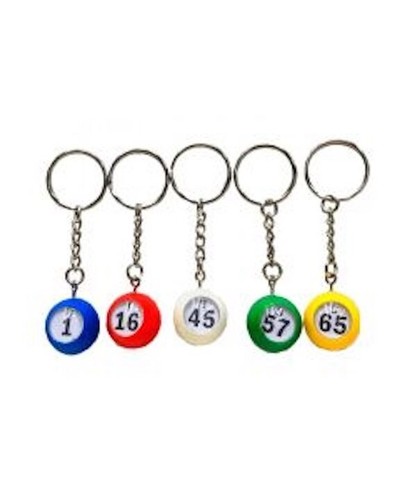 Mini bingo ball keychains set - bingo, keychains-