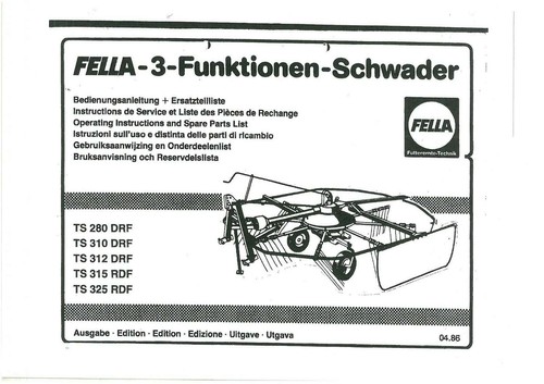 Fella hay rake ts280drf - hay,