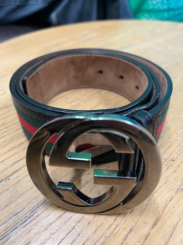 Authentic gucci stripe belt - gucci,