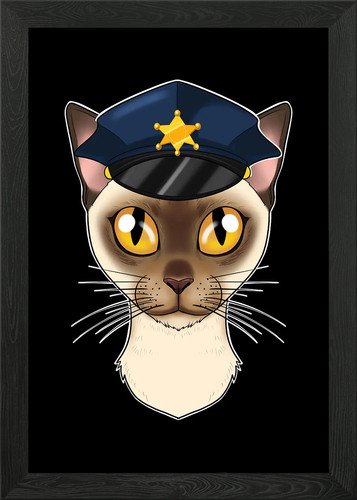 Police burmese cat - police,