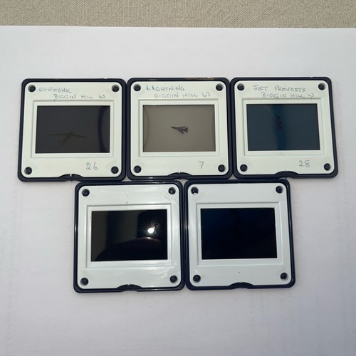 Five vintage airplane slides - five,
