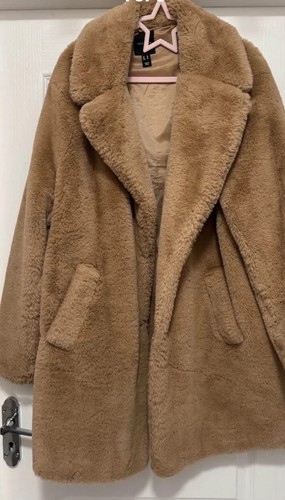 Beige soft feel faux - soft, coat