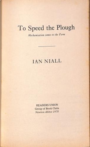 Speed the plough - speed,