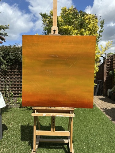 Large vibrant yellow abstract - large,