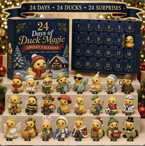Yellow duck advent - 3d, calendar