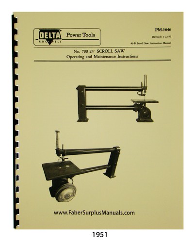 Delta scroll saw - 24", 700