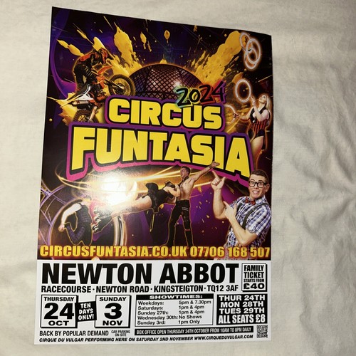 Circus funtasia poster - a4,