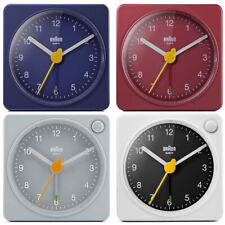 Braun Travel Alarm Clock Classic Analogue Pocket Size - 4 Colours, BC02