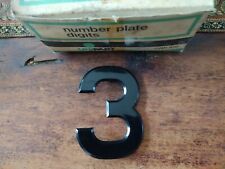 NUMBER PLATE LETTER 3 - BLACK
