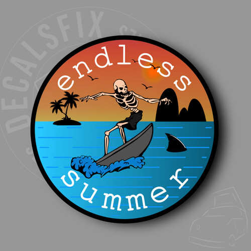Skeleton surfer hawai vanlife - skeleton,