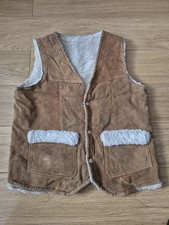 Vintage Tan Shearling Suede