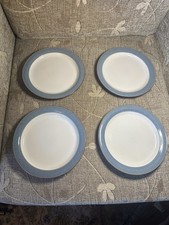 X4 DENBY STORM GREY PLATES