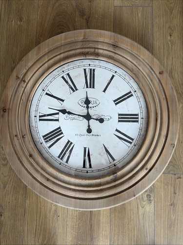Wooden wall clock - wooden, ,oak