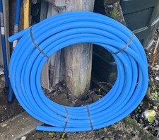 32mm Blue MDPE Pipe Plastic Water Mains Pipe 50 Metres Coil.  COLLECTION ONLY