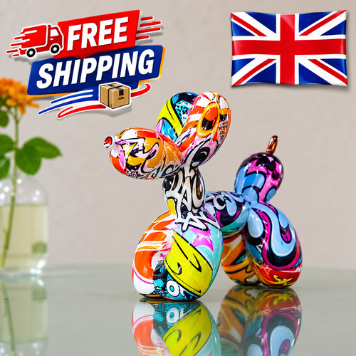 Colorful resin balloon - colorful, dog