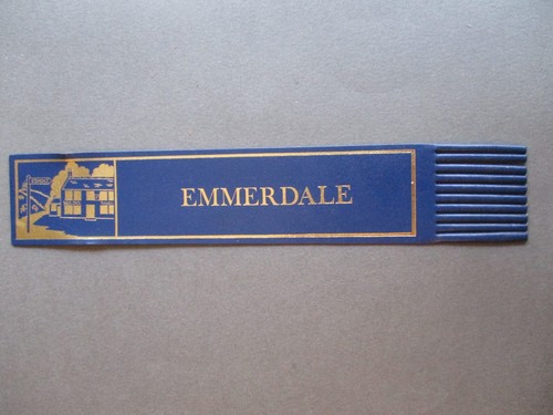 Leather bookmark emmerdale - leather, tv