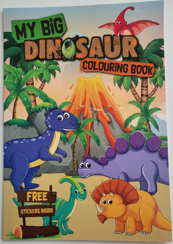 Big dinosaur colouring book - my,