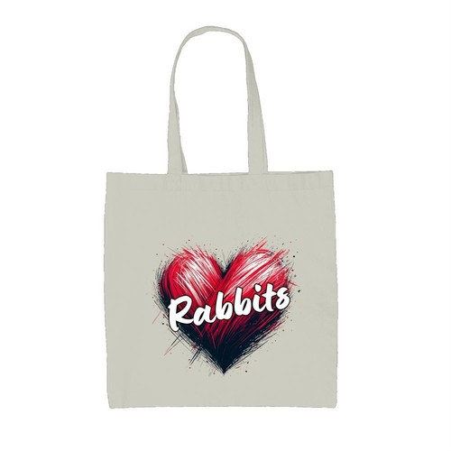 Love heart rabbits canvas - heart,
