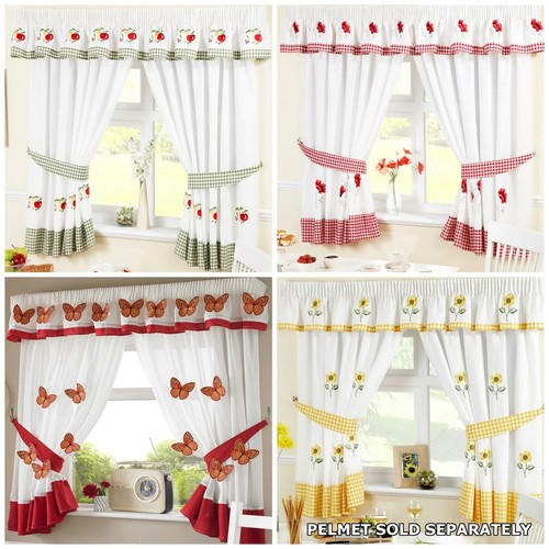 Kitchen window curtains pair - kitchen,