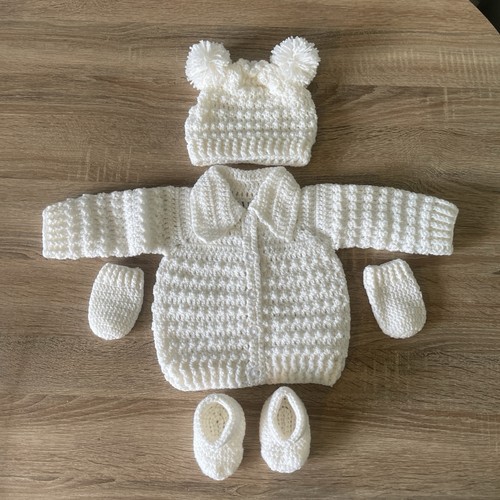 Hand crochet baby - hand, boy