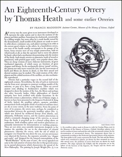 Eighteenth century orrery - an, eighteenth-century