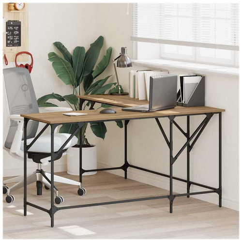Shaped desk artisan oak - l-shaped,