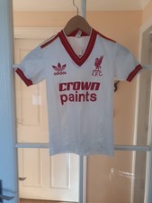 Retro Genuine 1986 Liverpool Adidas Crown Paints Kids Shirt Large Boys 66/71