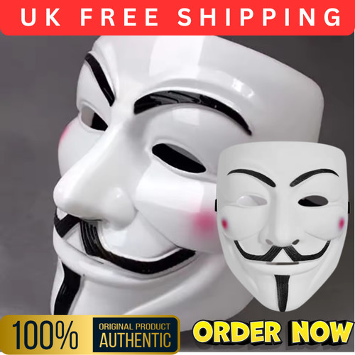 White anonymous hacker protest - white,
