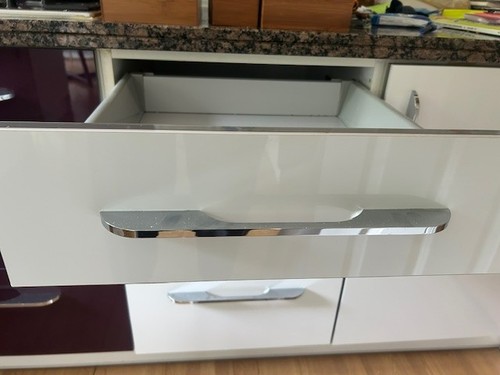 White drawer with chrome - white,
