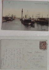 Postcard - Royal Dock from South Grimsby 1921 - Sent Free