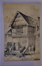 Postcard, Leicester Old Blue Boar Inn Highcross St O W L Series