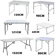 Folding Table Trestle Camping Party Picnic BBQ Stall Garden Indoor Outdoor Desk