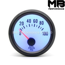 52mm Car Turbo Analogue LED Oil Press Pressure PSI Gauge