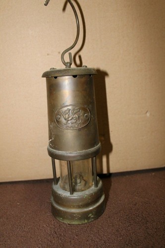 Antique small miners oil lamp - small,