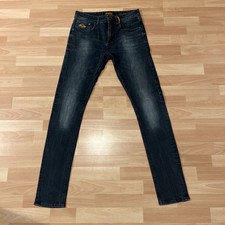 Superdry Men's Copper Black Denim Blue Super Skinny Jeans W32 L34 Zip Fly VGC