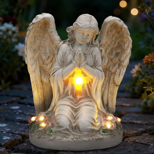 Solar powered angel - angel, statue