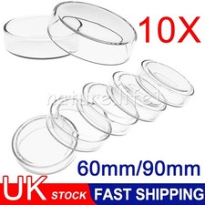 10x 90mm Petri Dish Lid Agar Plates Cell Culture Dish Glass Petri Dish Cover UK