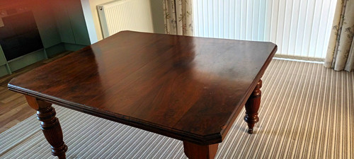 Antique walnut wood extendable - walnut,