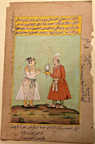 Mughal miniature courtiers - mughal,