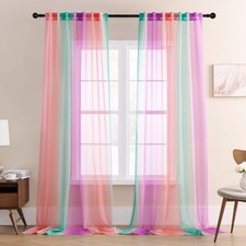 Purple Green and Pink Sheer