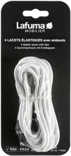 Lafuma Mobilier Elastic laces with tips for RSX/RSXA, Set of 4 laces, Color Whi