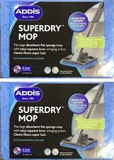2 x Addis Superdry Anti Bacterial Cleaning Sponge Mop Refill Replacement Head