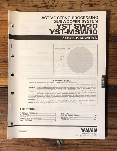Yamaha yst sw20 msw10 - yamaha, yst-msw10
