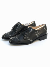 Zara Black Studded Flat Shoes